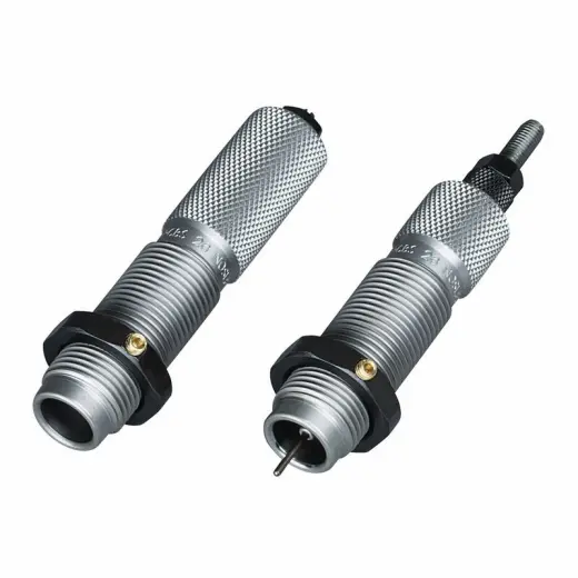 RCBS sada matric FL 8,6 Blackout Sada matric pro lahvovité (bottleneck) nábojnice. Obsahuje celokalibrační matrici s expander-decapping jednotkou a usazovací matrici s roll crimpem. Závit 7/8"-14.